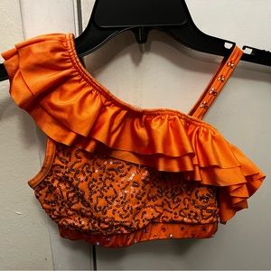 Orange girls dance costume